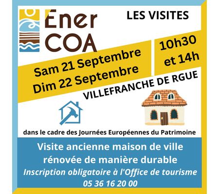 Les rendez-vous Economie d'Energie d'Enercoa - Visite d'une maison de ville rénovée de manière durable