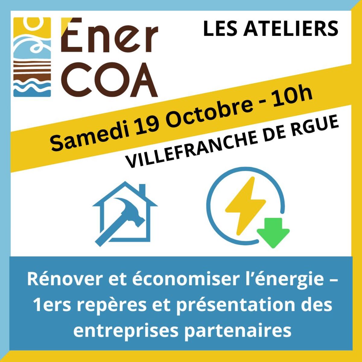 Les Rdv Economie d’Energie d’Enercoa - Atelier-visite : Rénover et économiser l’énergie