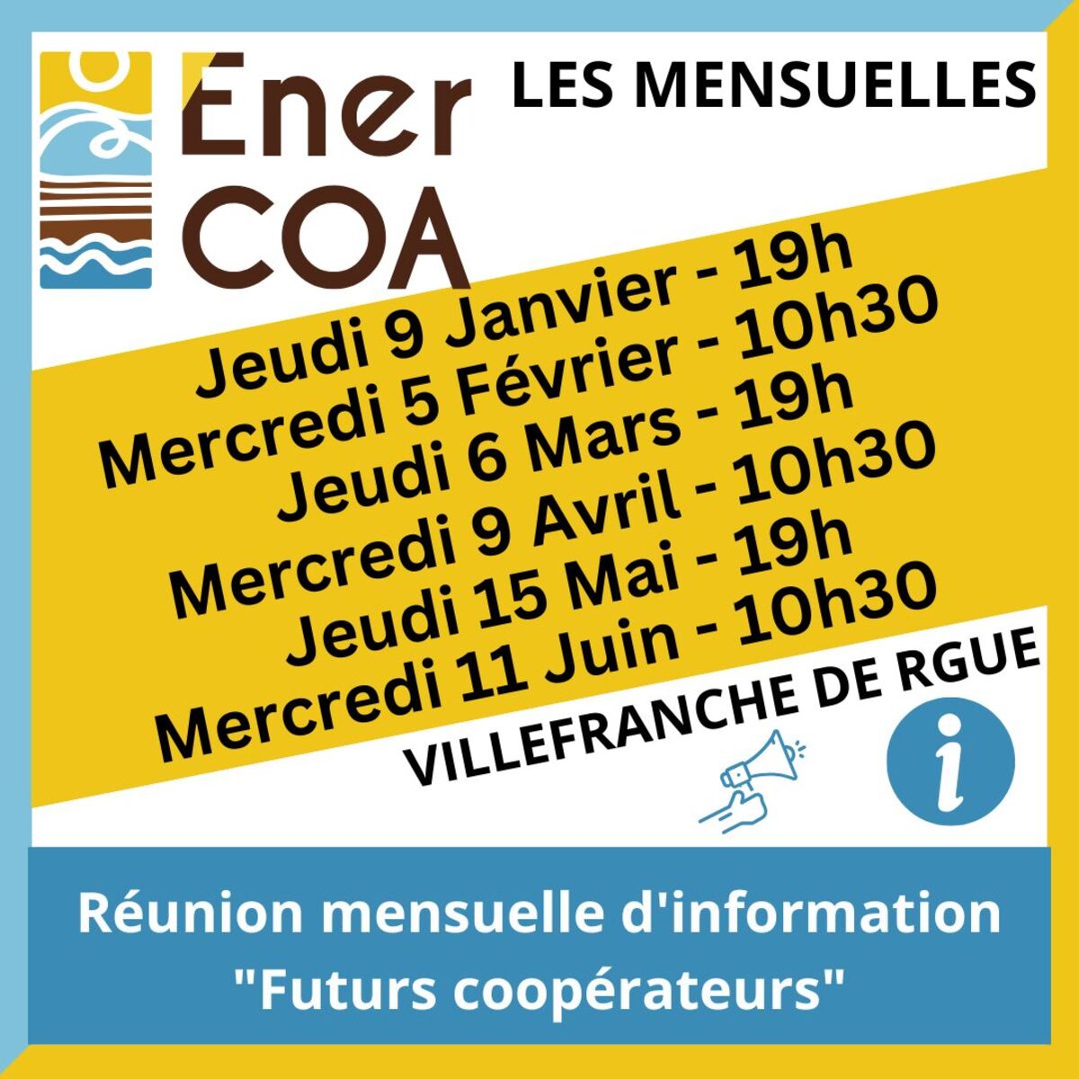 Les Rdv Economie d’Energie d’Enercoa - Réunion mensuelle d’information Janvier sur EnerCOA 