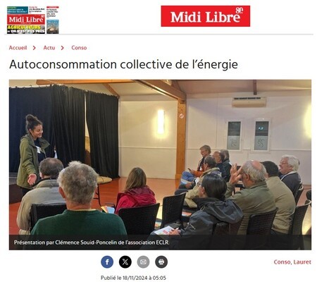 Actualité Midi-Libre : réunion publique à Lauret (34)