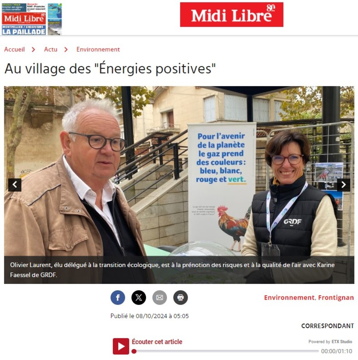 Article Midi Libre : Au village des 