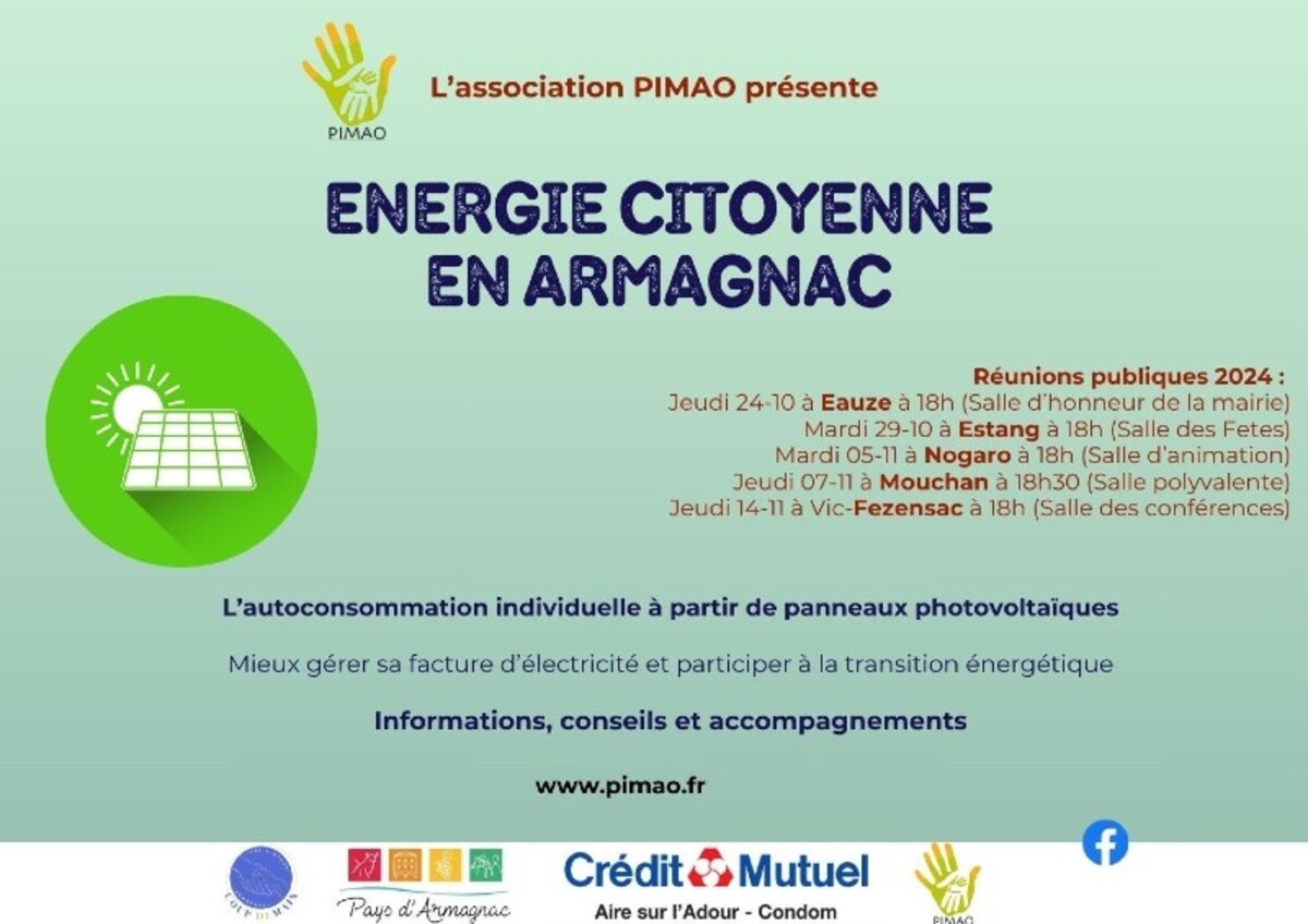 L’association PIMAO lance le projet « Énergie citoyenne en Armagnac »