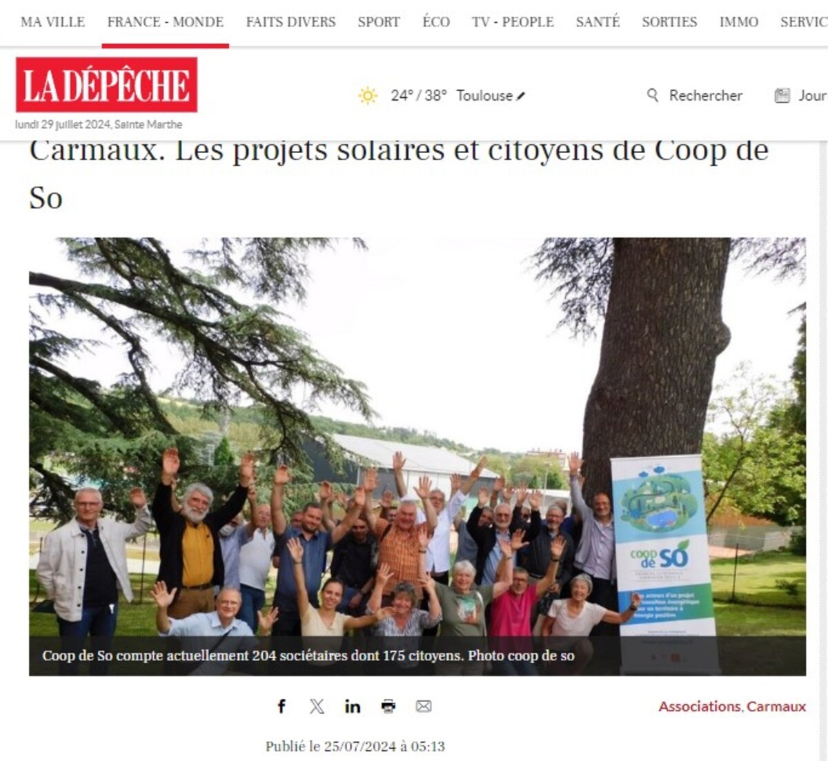 Article consacré à 